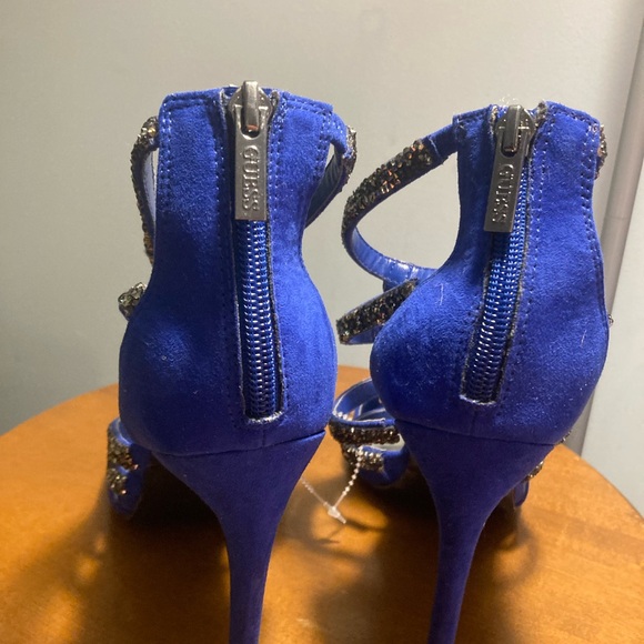 Elegant Blue Strappy Heels by Guess - Picture 4 of 4